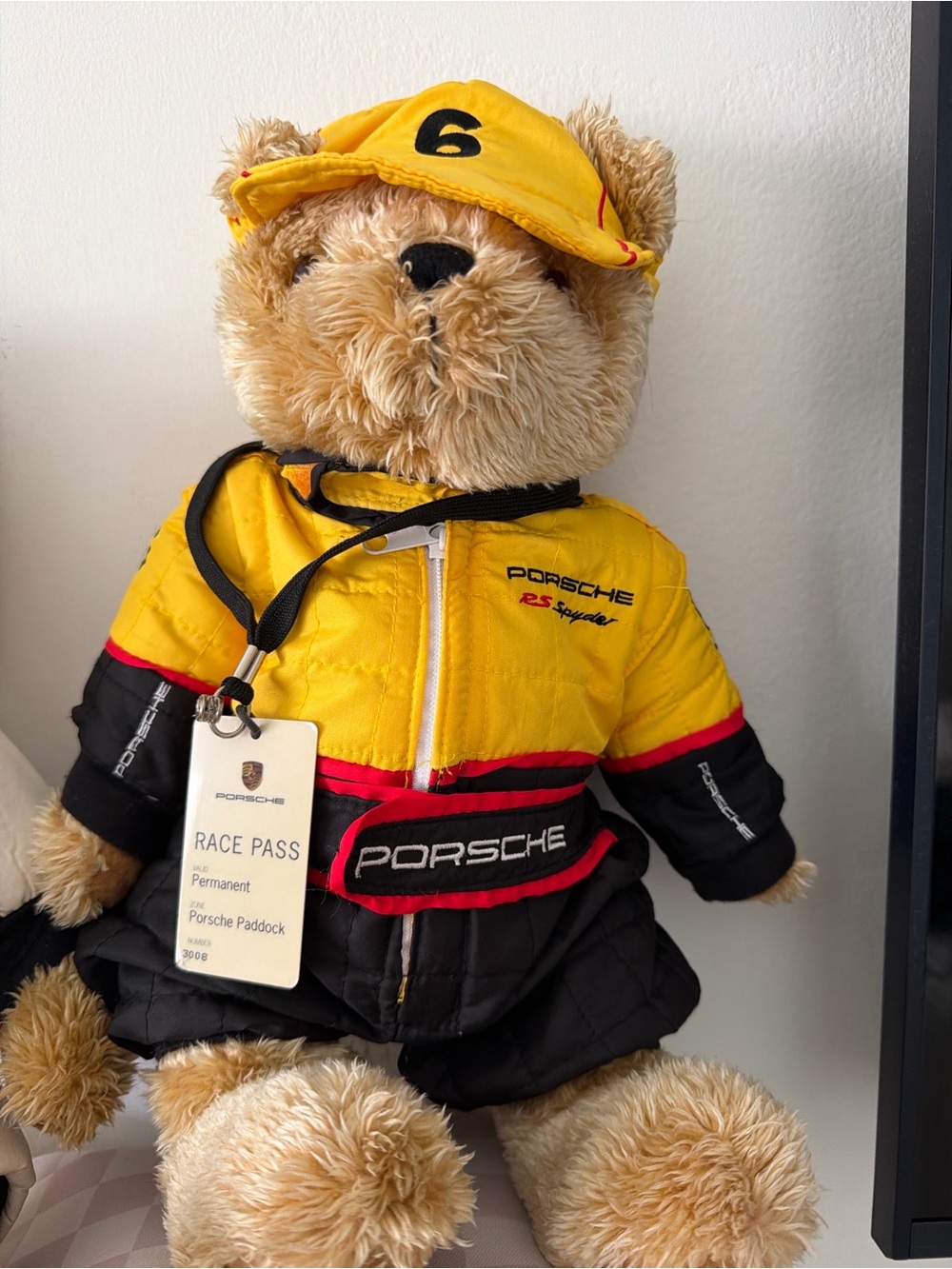 Porsche Design Yellow Black Racing Bear Plush